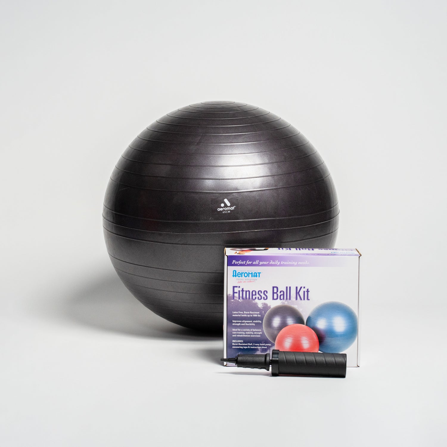 65 cm (Dark Purple), Fitness Ball Kit